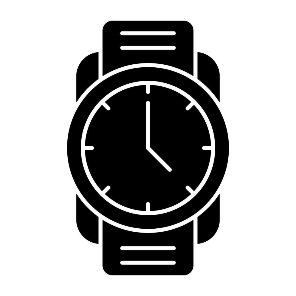 Editable design icon of wrist watch vector