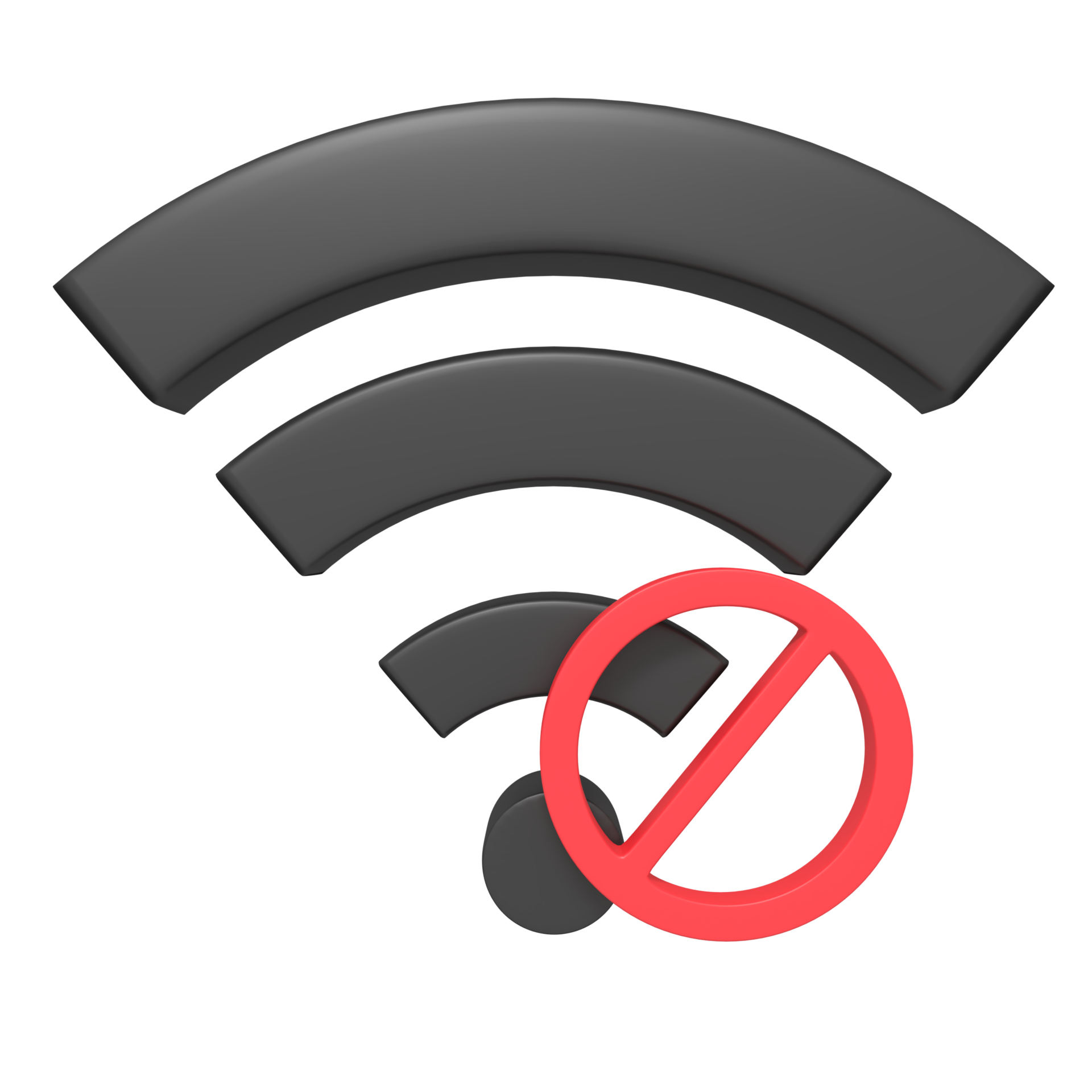 3d icon of Block Wifi 24169506 PNG