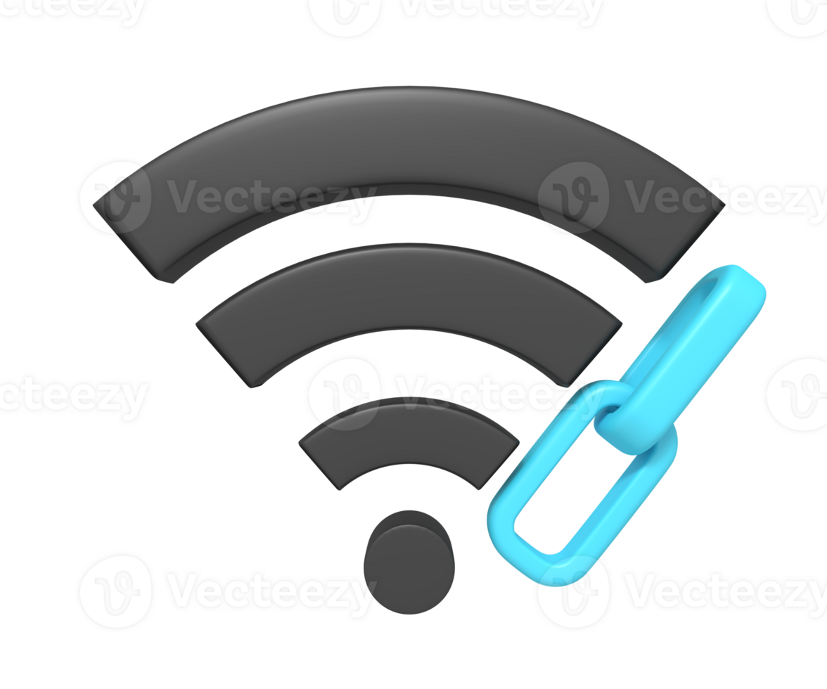 3d icono de Wifi enlace png