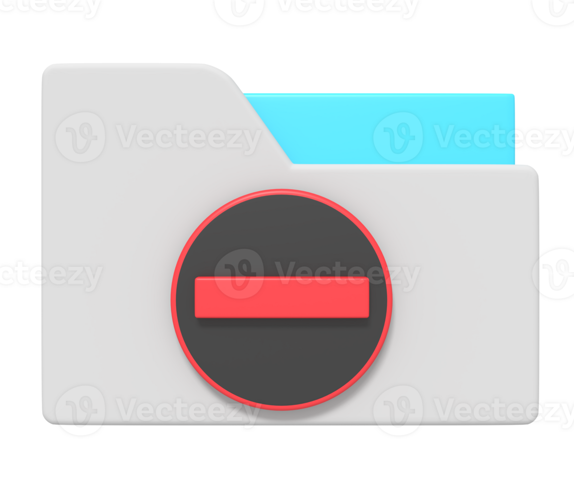 3d icono de eliminar carpeta png