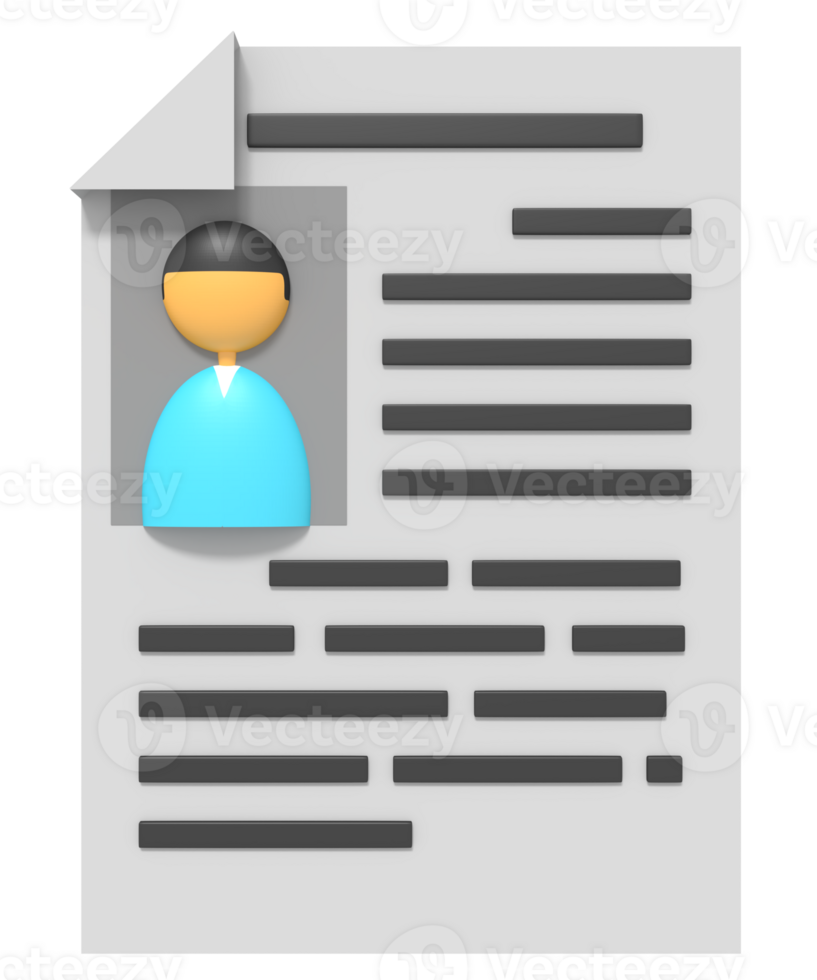 Curriculum Vitae on paper png
