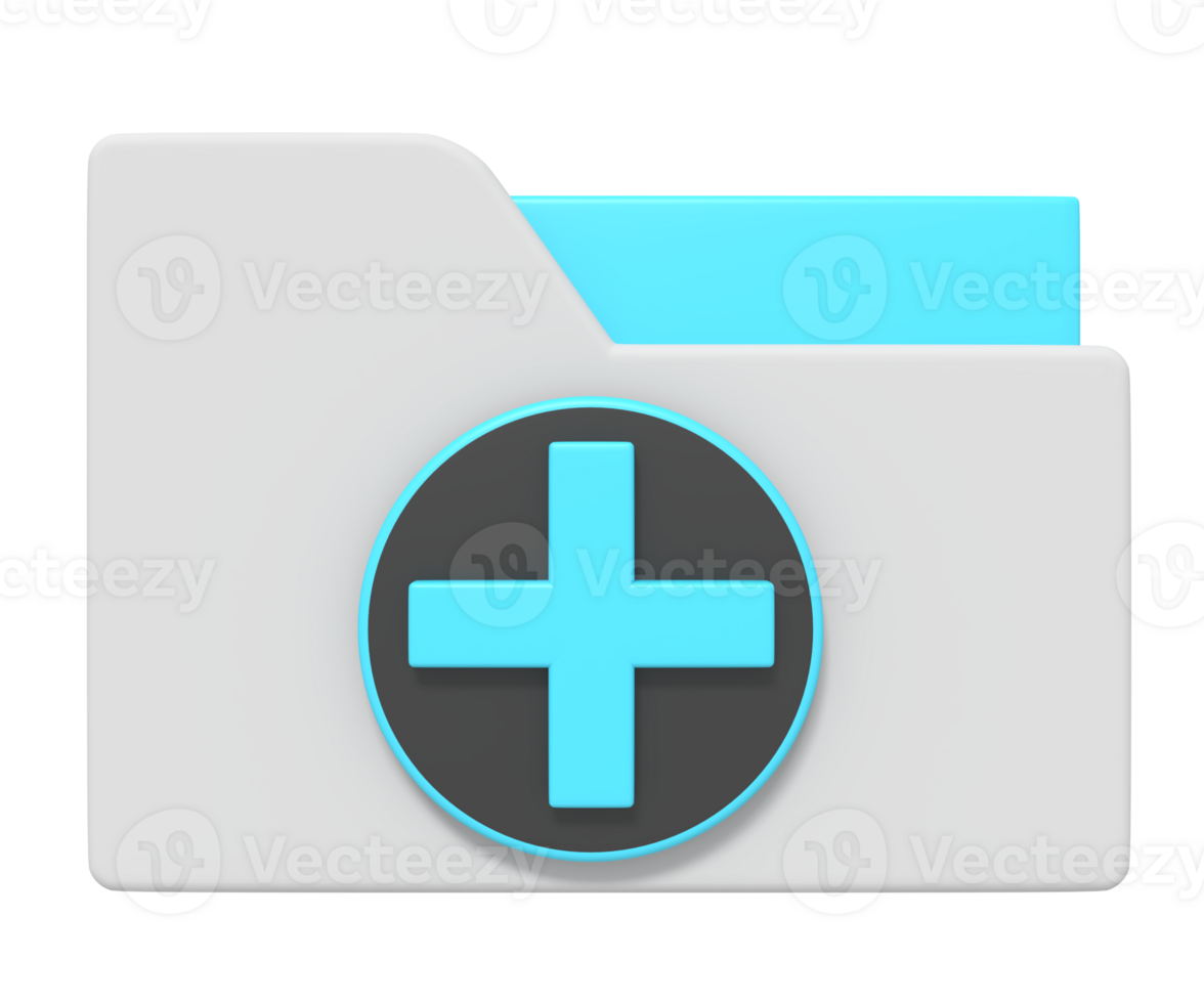 3d icon of Add Folder png
