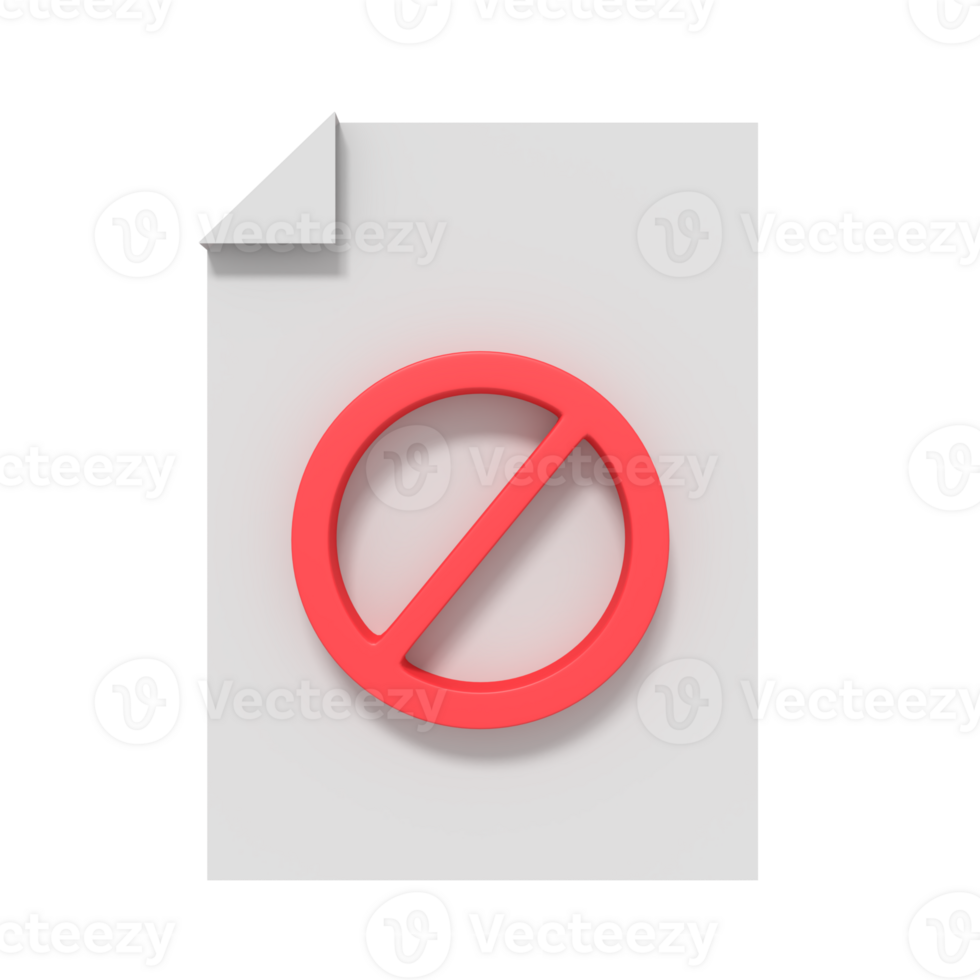 3d icon of Block Document png
