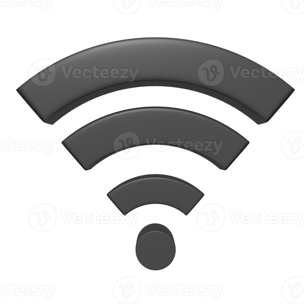 3d icoon van Wifi signaal png