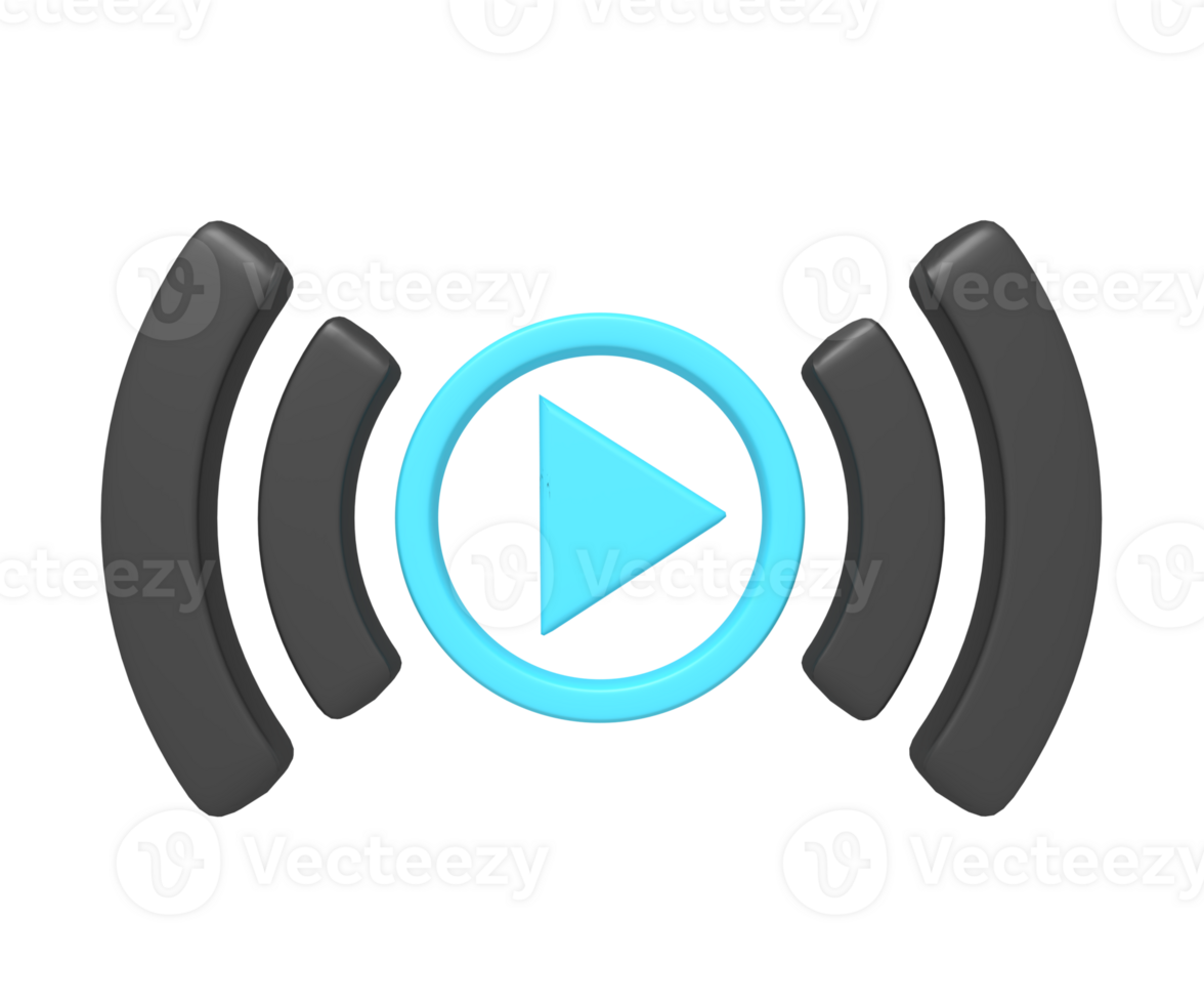 3d Symbol von Audio- Streaming png