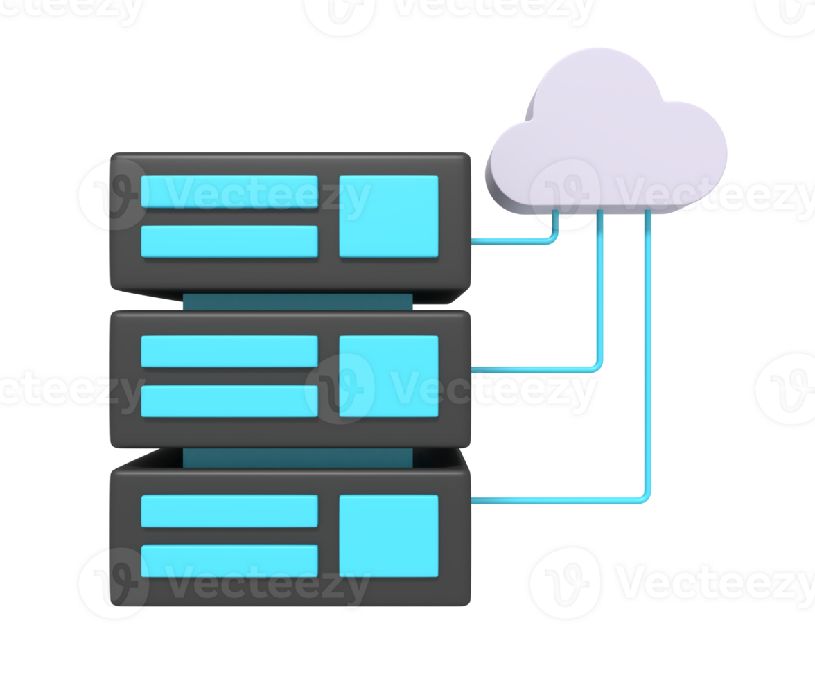 3d icon of Cloud Database png