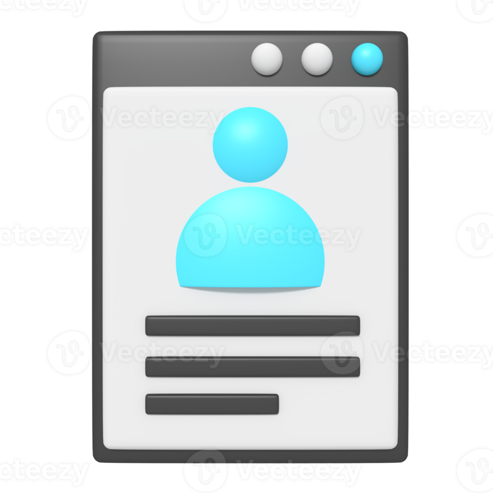 3d icon of Web User png