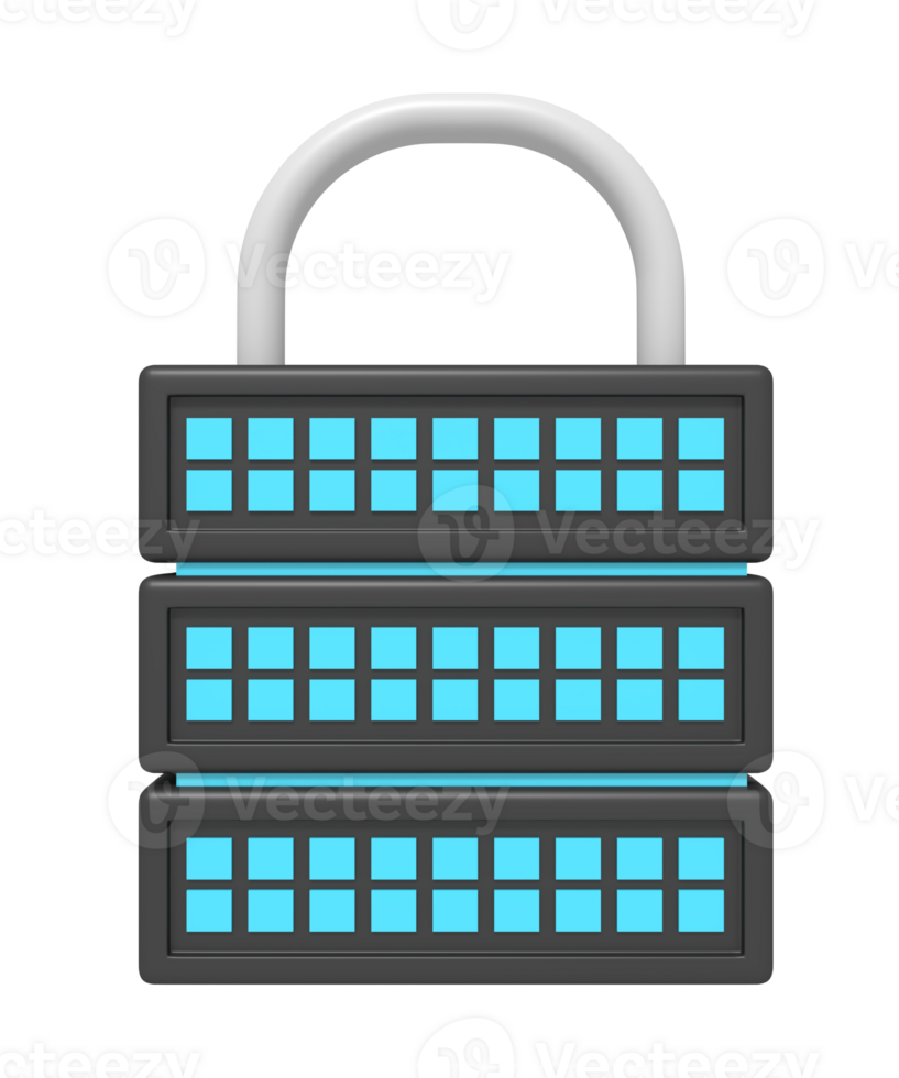 Security padlock database png