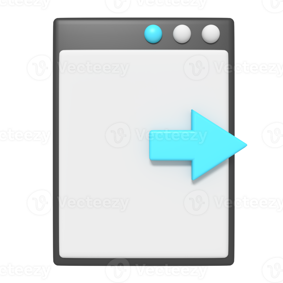 3d icon of Send Webpage png