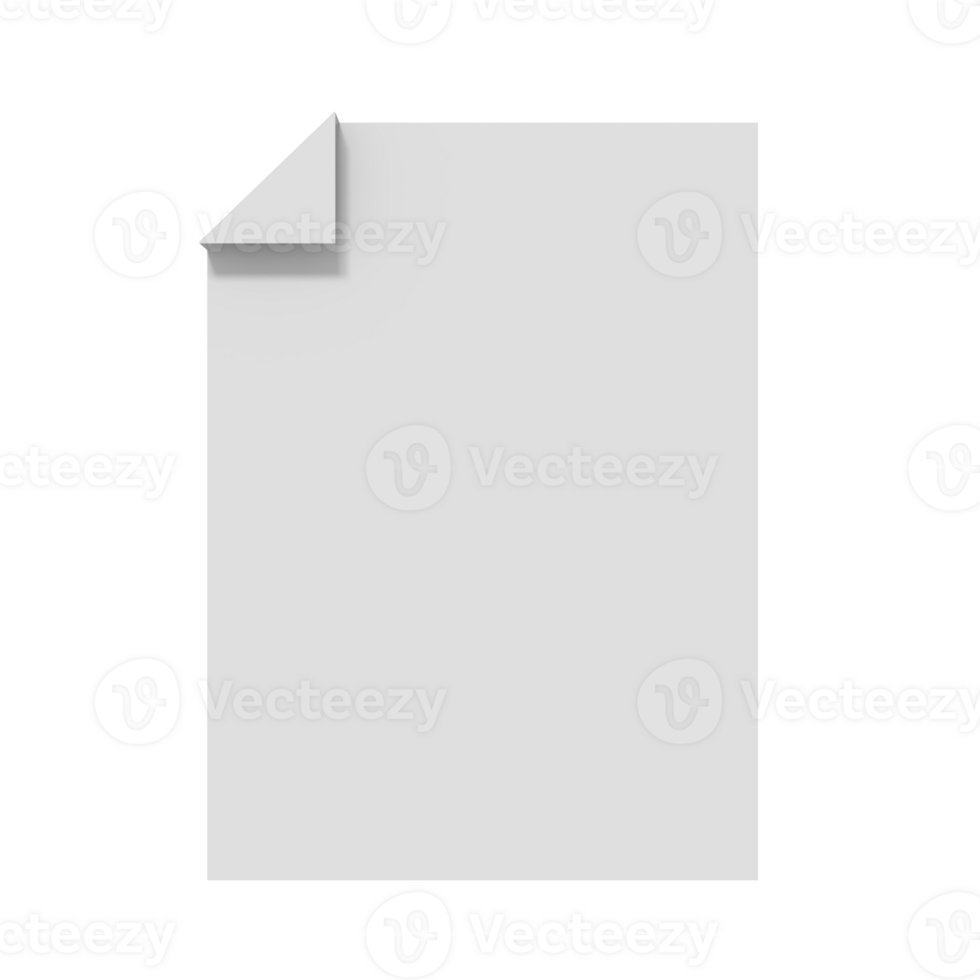 3d icon of Blank Document png