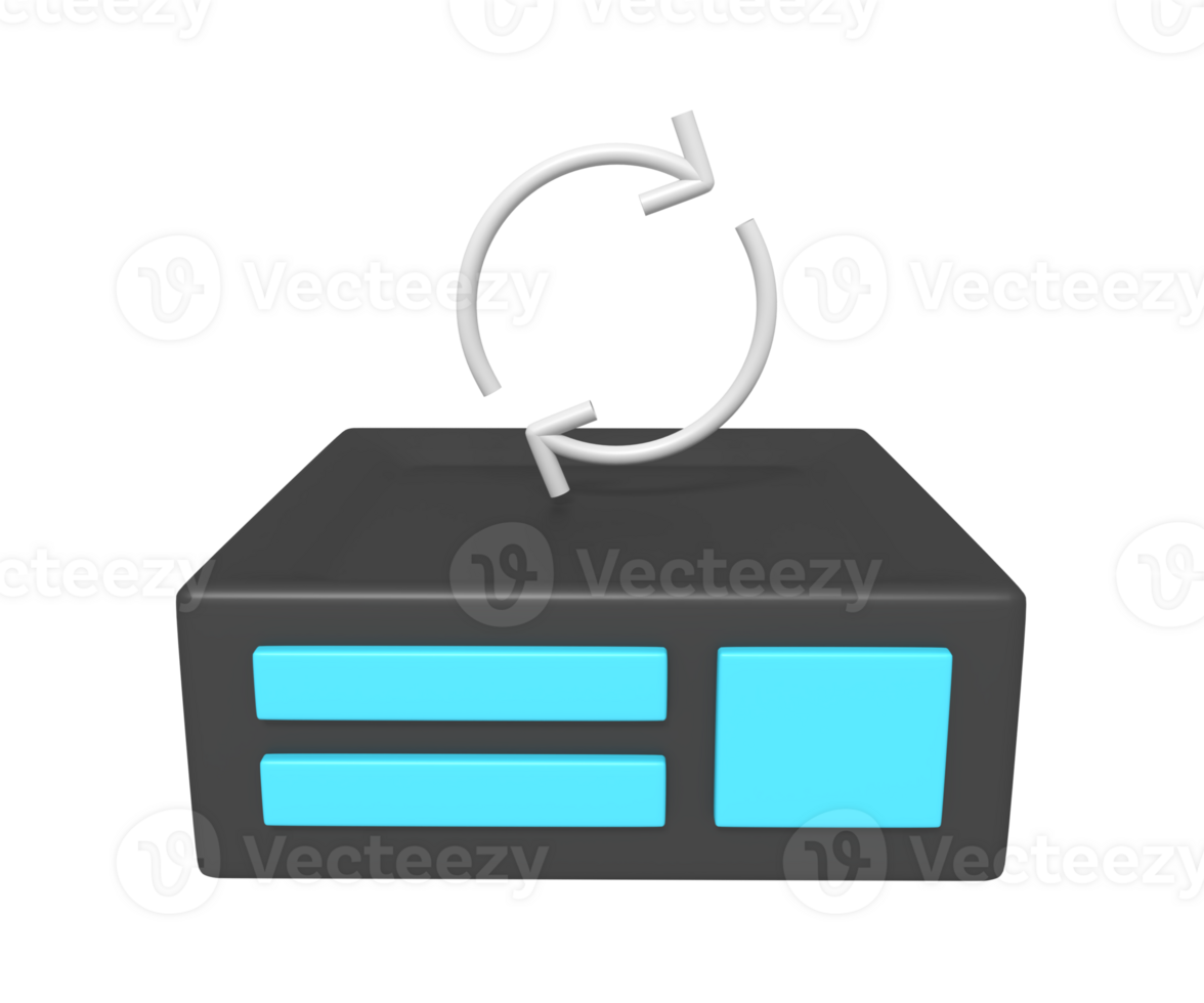 3d icône de recharger serveur png