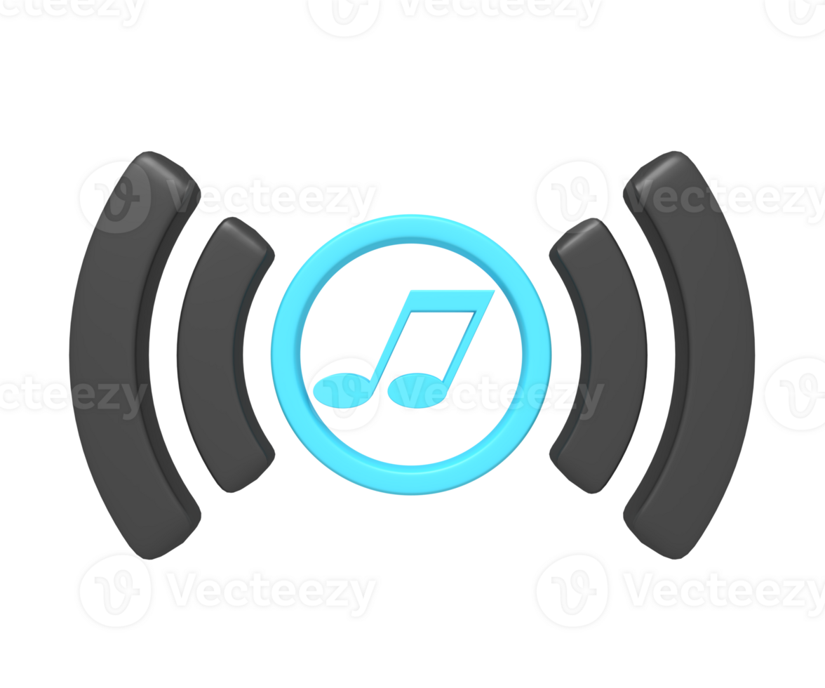 3d icône de l'audio diffusion png