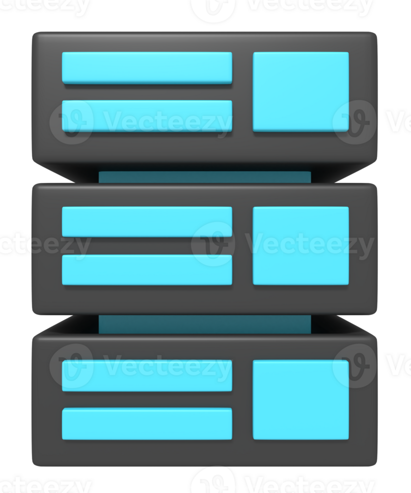 3d icon of Big Server png