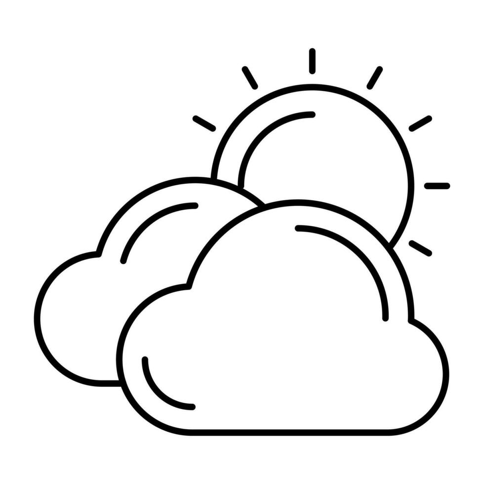 A unique design icon of partly cloudy day 24169617 Vector Art at Vecteezy