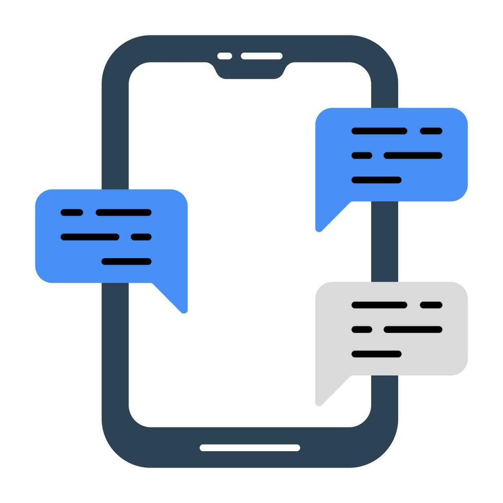 Trendy vector design of mobile chatting