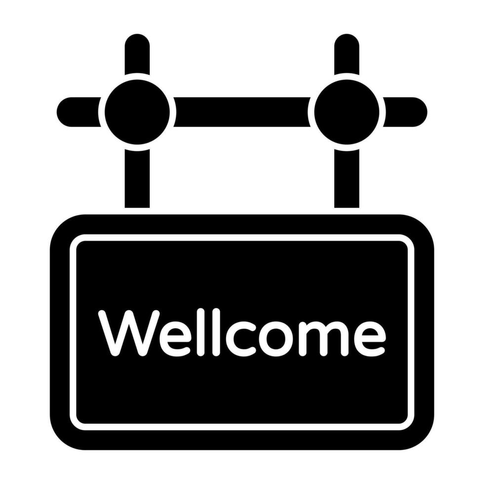 Modern design icon of welcome board vector