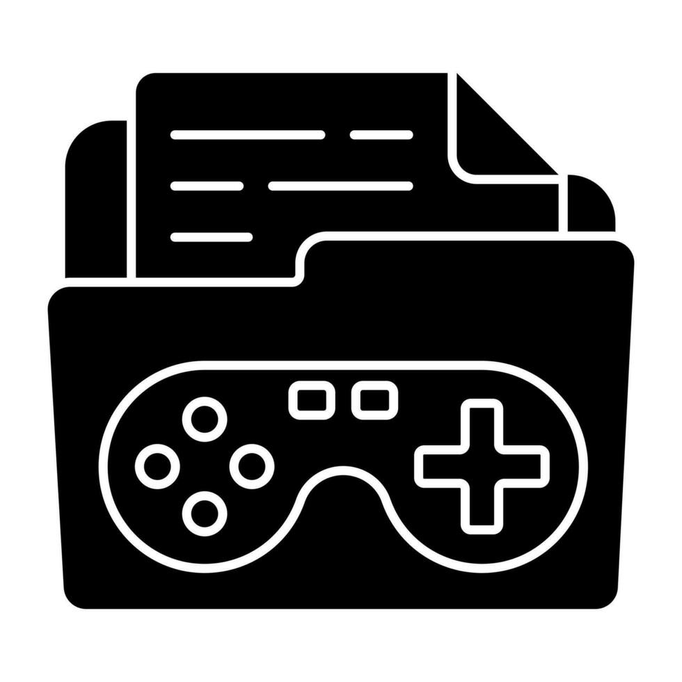 An icon design of game folder vector