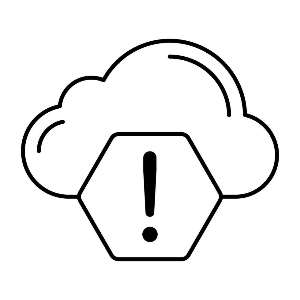 An icon design of cloud error vector