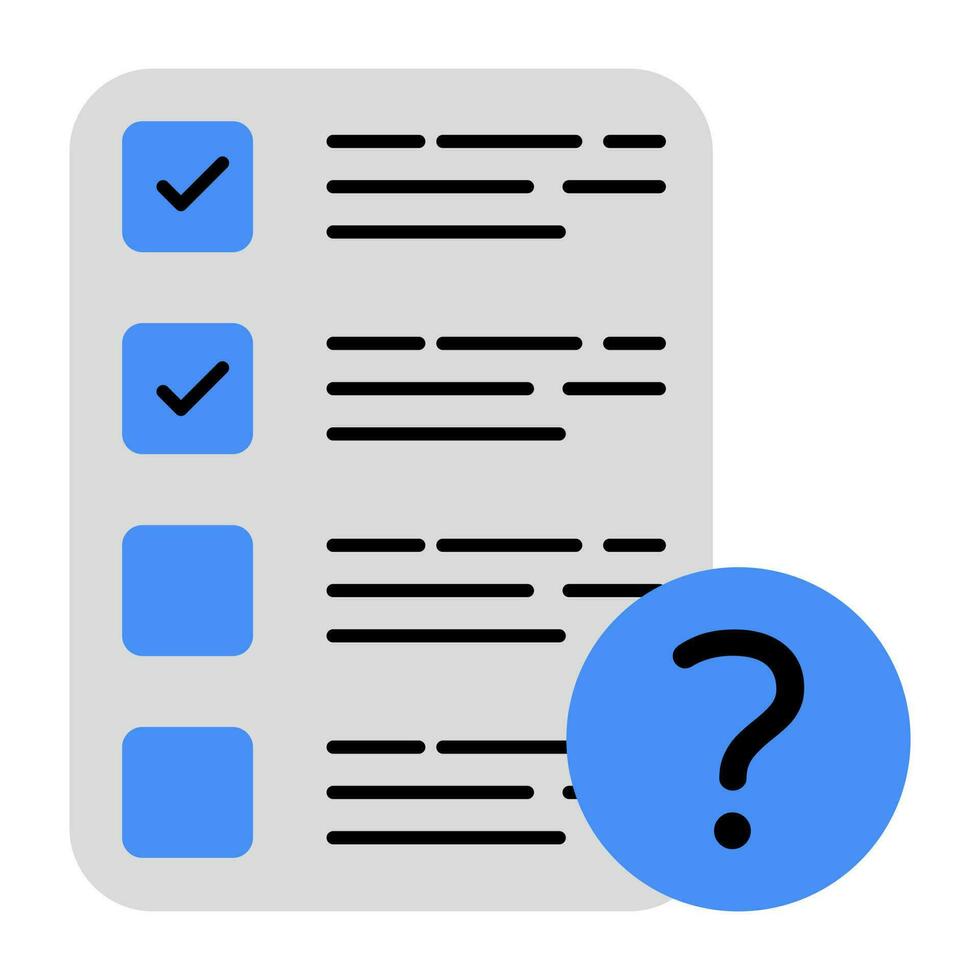 Perfect design icon of checklist question vector