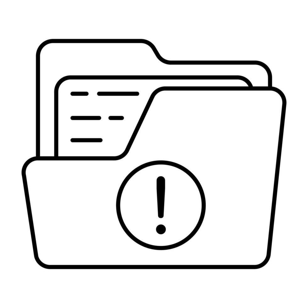 un creativo diseño icono de carpeta error vector