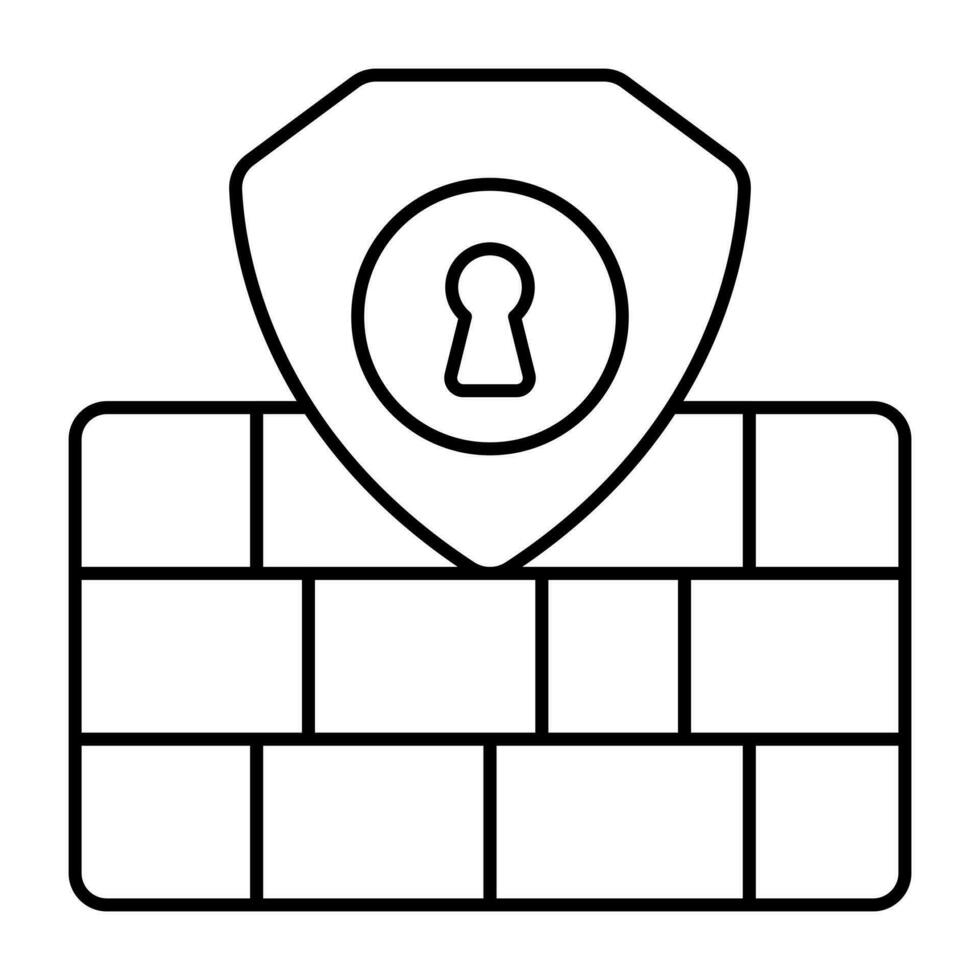 Premium download icon of secure wall vector