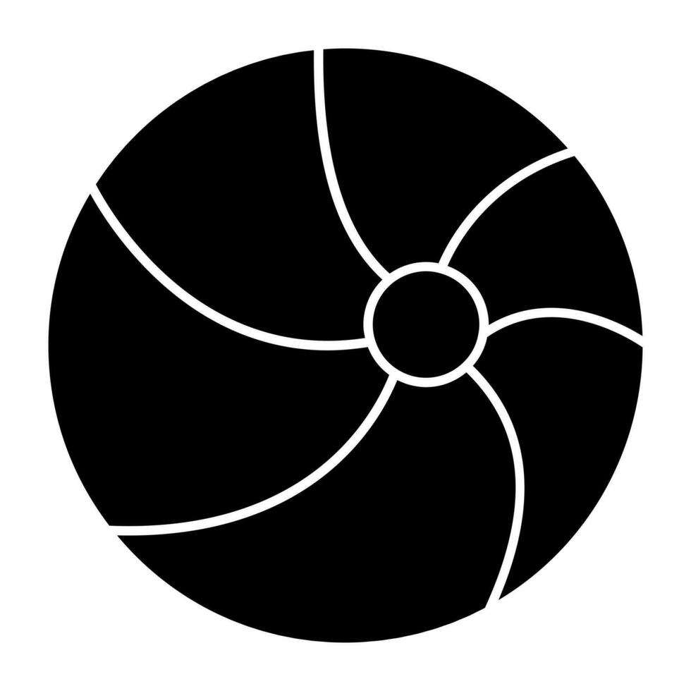 Editable design icon of beach ball vector