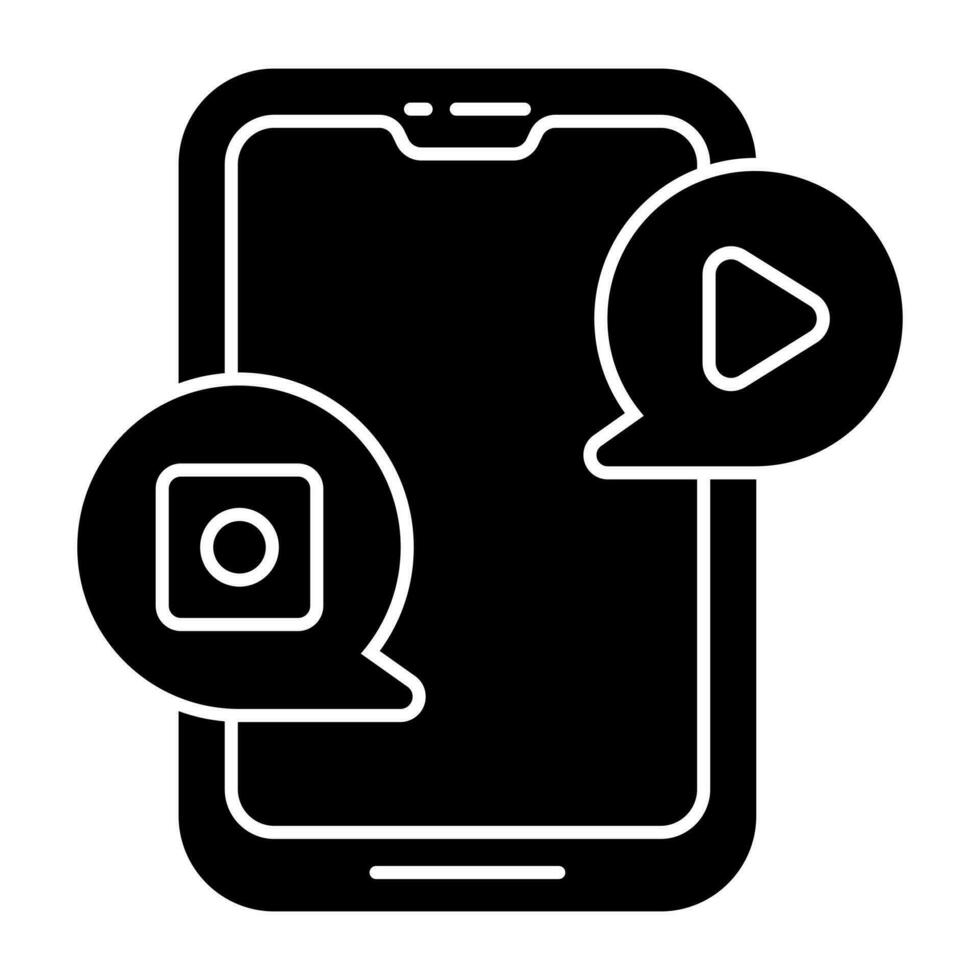 Trendy vector design of mobile video chatting