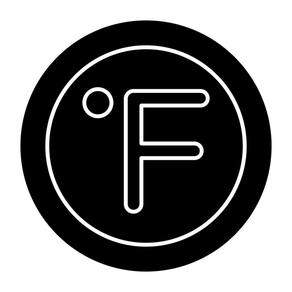 An icon design of fahrenheit vector