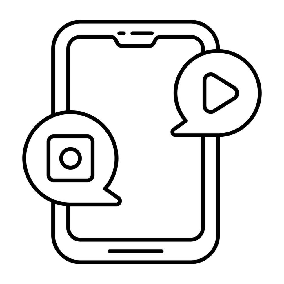 Trendy vector design of mobile video chatting