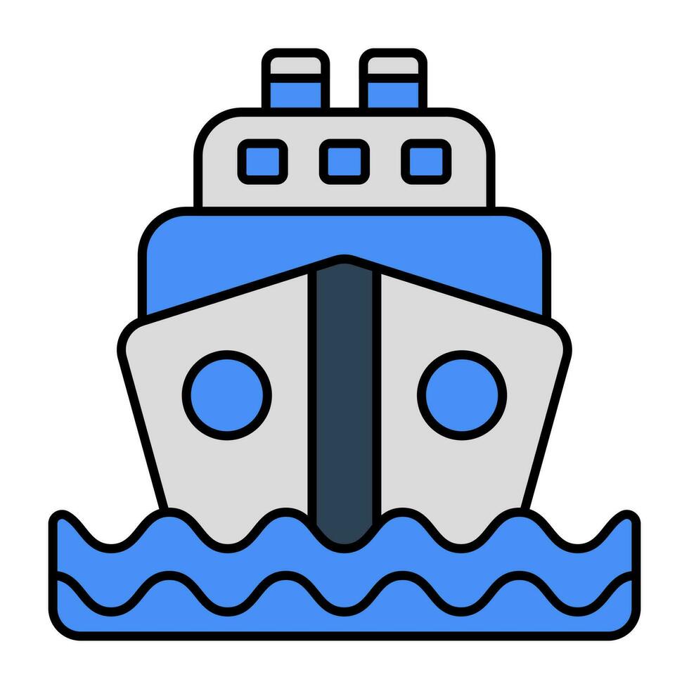 An icon design of boat vector