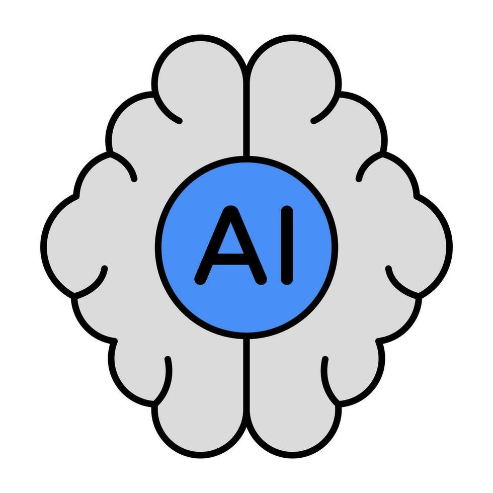 A colored design icon of iris recognition vector