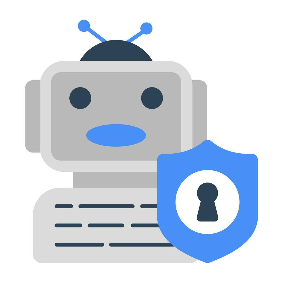 Modern design icon of robot security vector