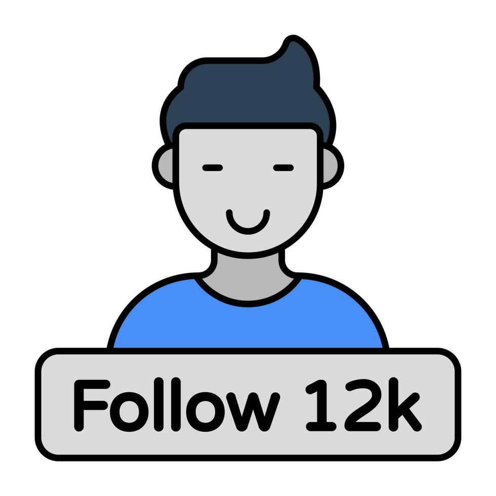 A creative design icon of followers vector