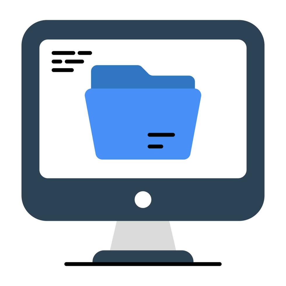 A unique design icon of computer folder vector