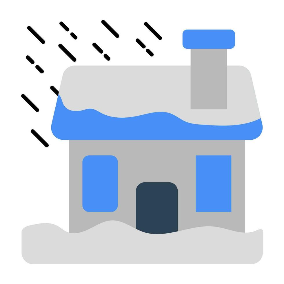 Heavy rainfall icon in flat design isolated on white background vector