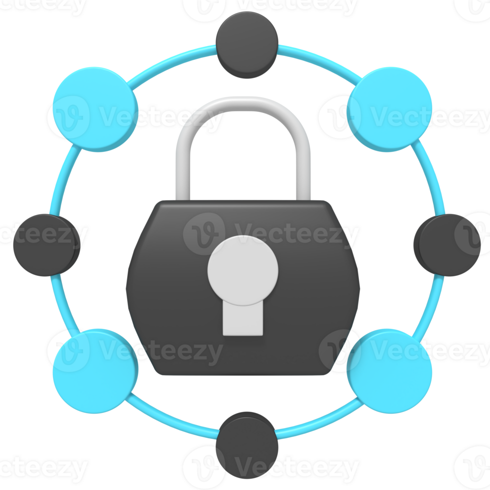 Padlock security circle png