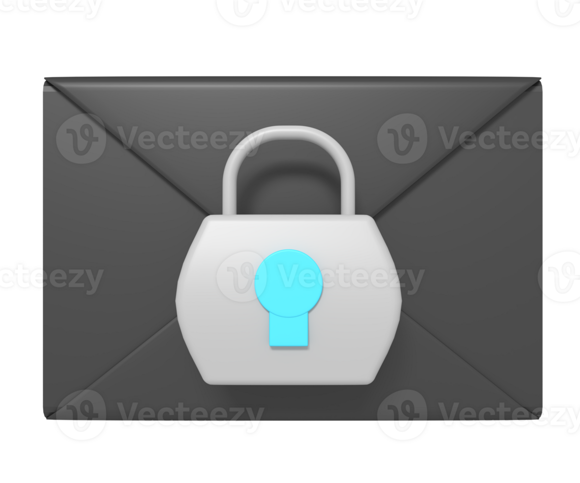 envelope padlock security png