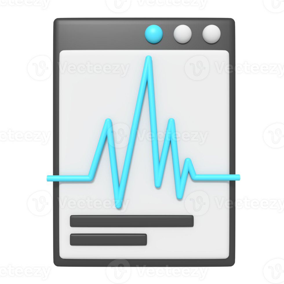 3d icon of Online Line Chart png