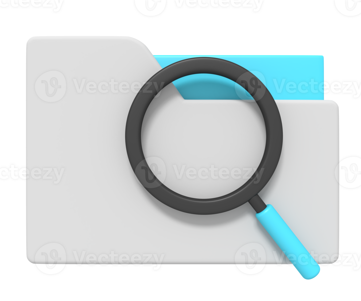 3d icon of Folder Search png