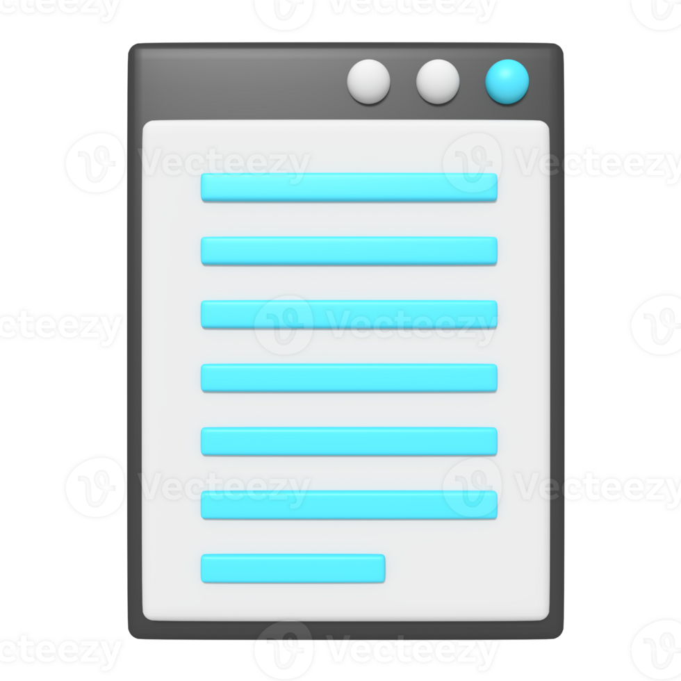 3d icon of Webpage png