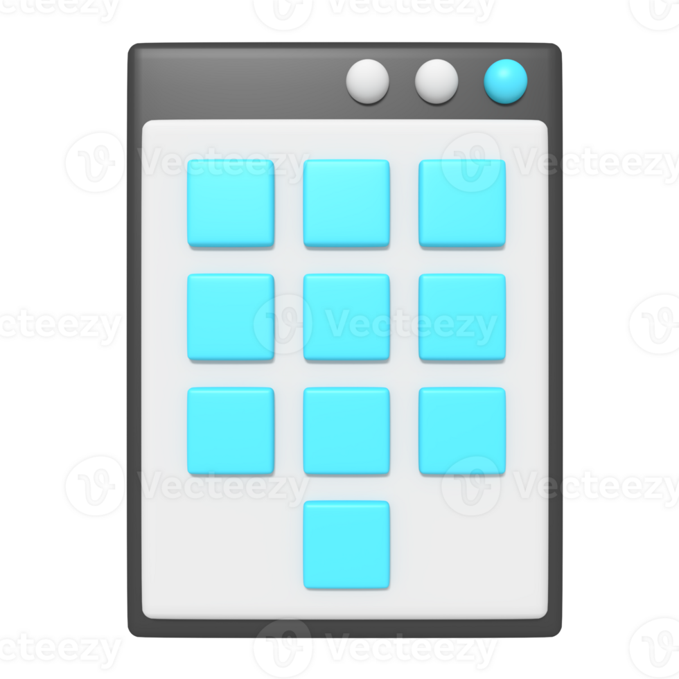3d icon of data app on screen png