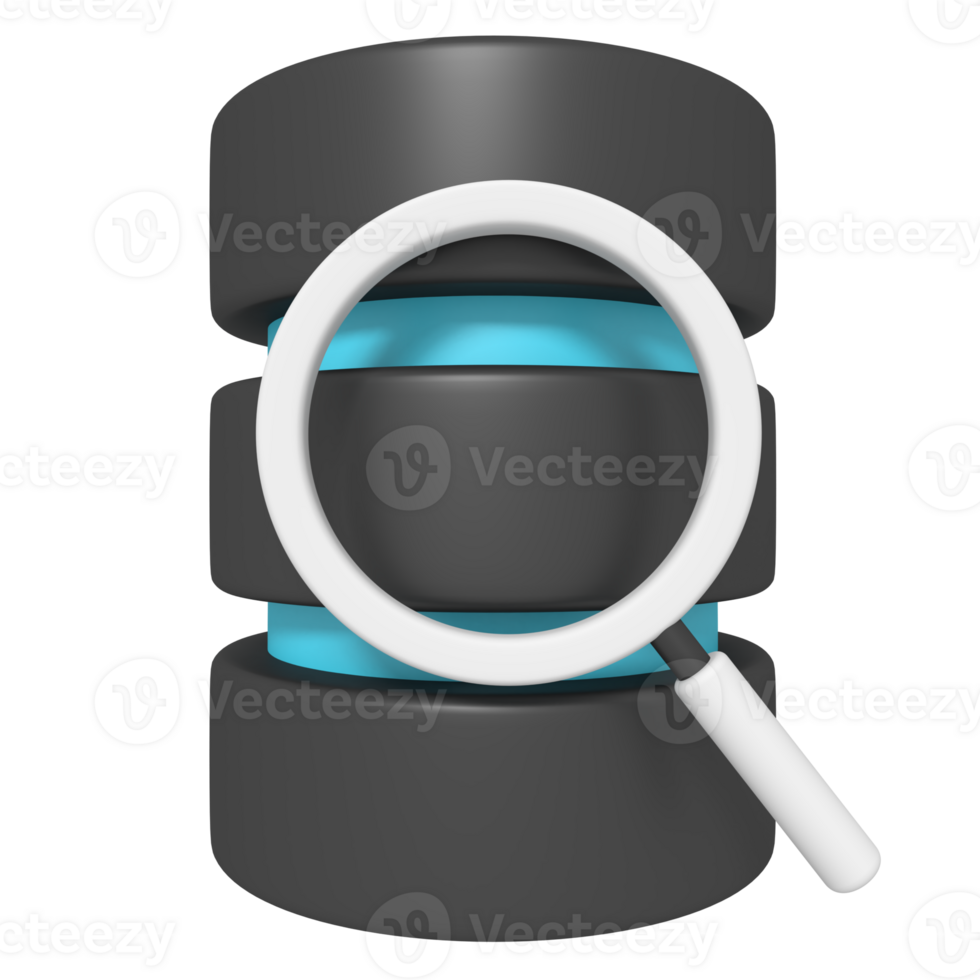 3d icon of Database Search png