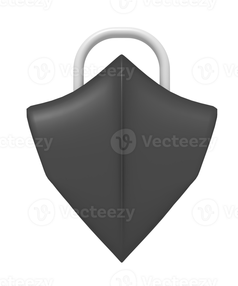 Security shield padlock png