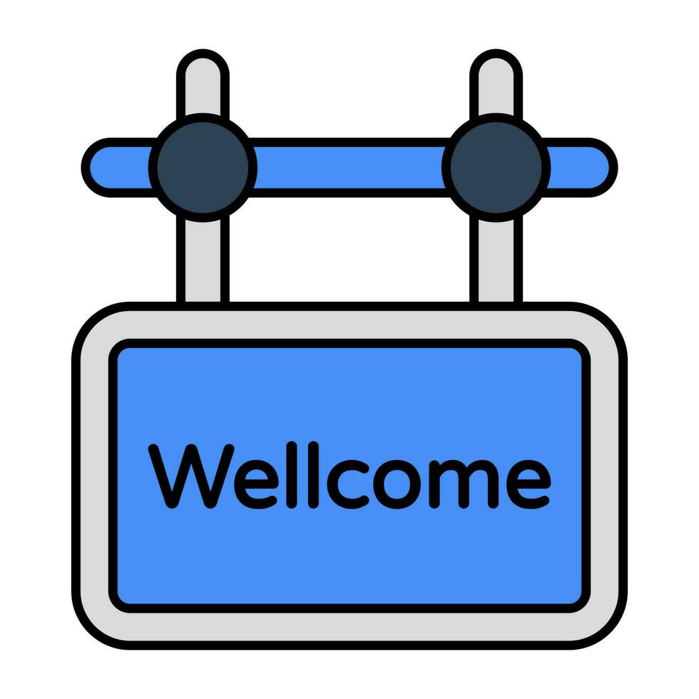 Modern design icon of welcome board vector