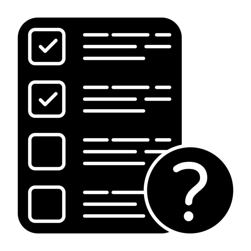 Perfect design icon of checklist question vector
