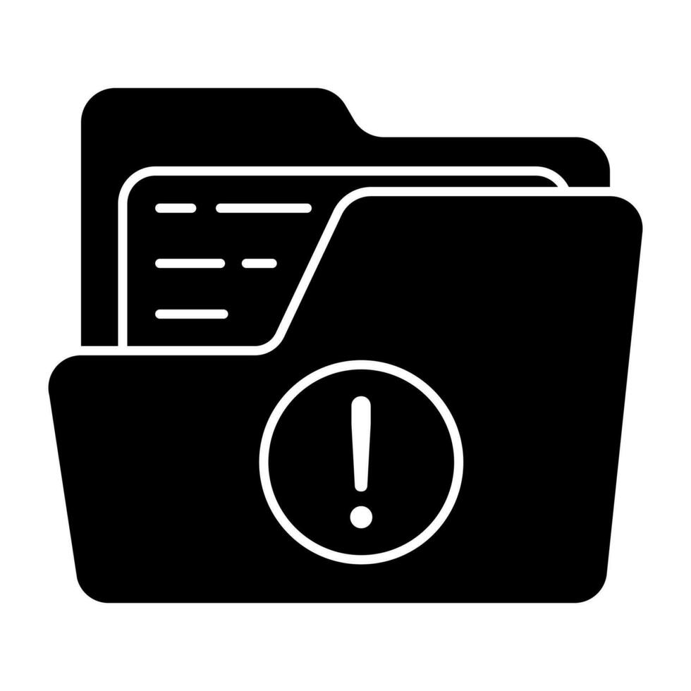 un creativo diseño icono de carpeta error vector