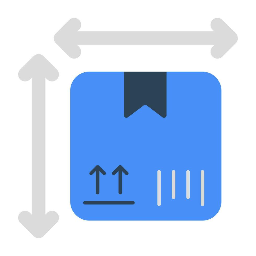 Trendy design icon of parcel size vector