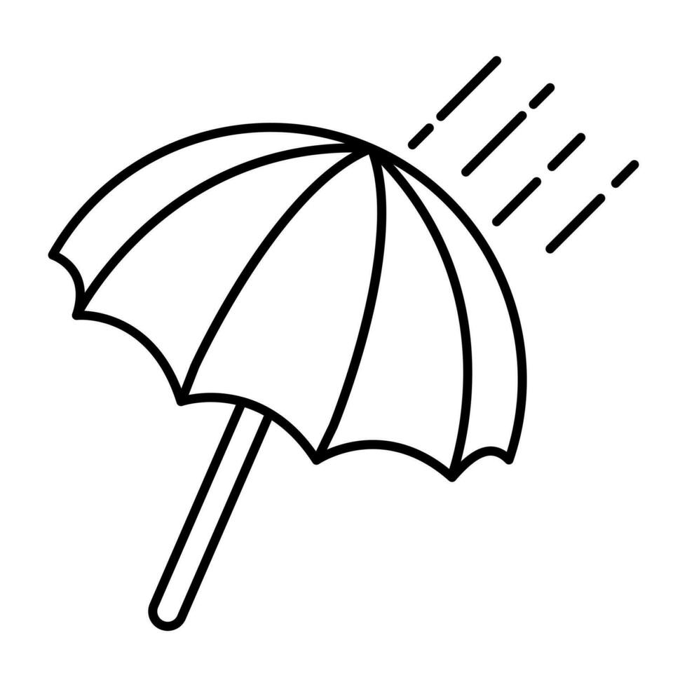 Conceptualizing linear design icon of rainshade vector