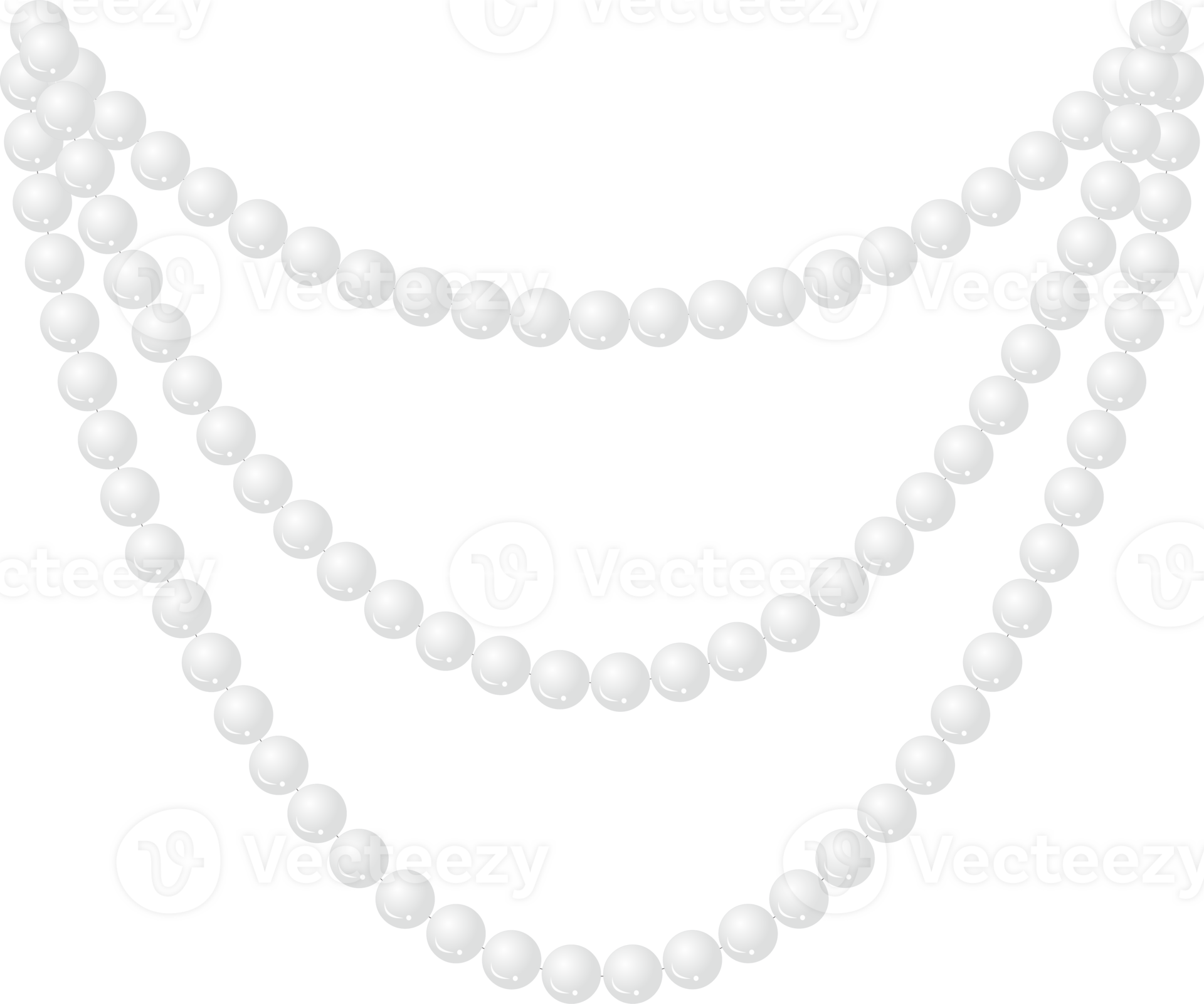 White pearl necklace PNG 24170449 PNG