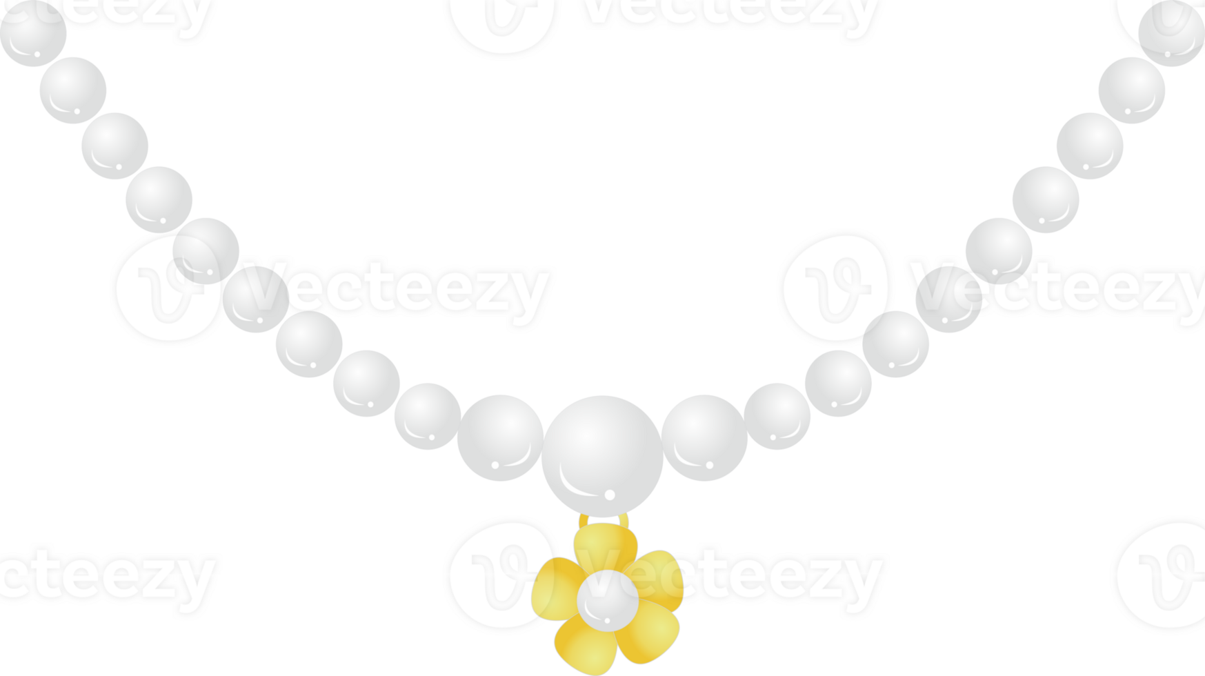 vit pärla halsband med guld hängsmycke png